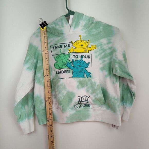 Disney Toy Story aliens sweatshirt, youth 7/8, "Take Me to Your Leader," tie dye - Picture 4 of 7